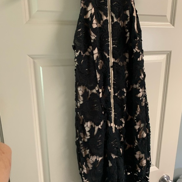 Nude and black lace overlay dress - Picture 2 of 3
